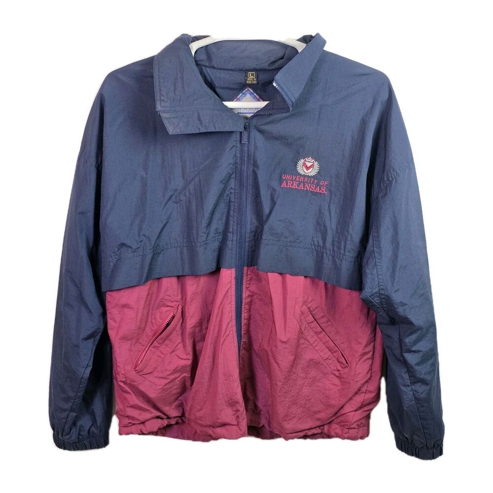 Vintage Gear For Sports Men's Large Arkansas‎ Razorbacks Windbreaker
